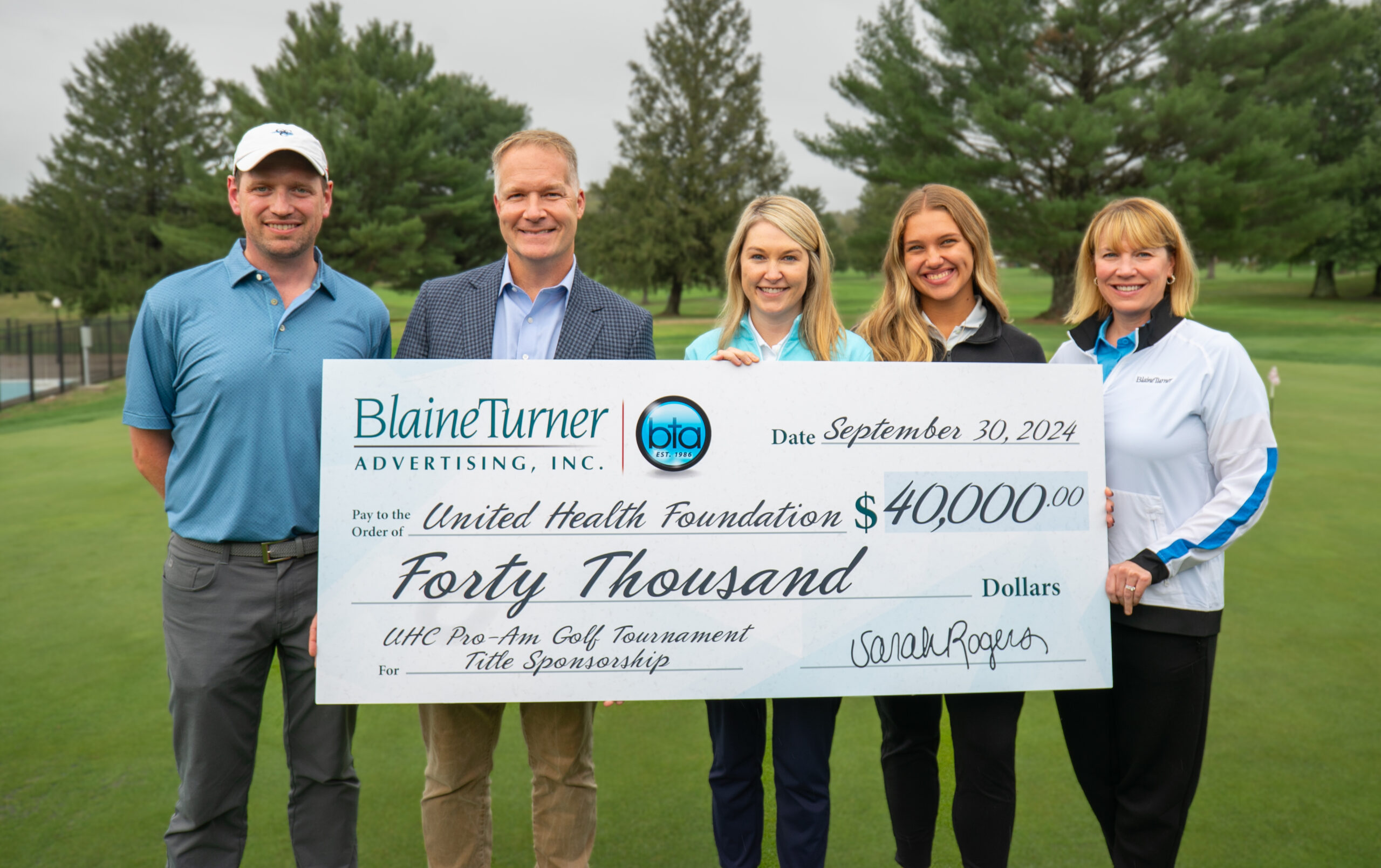 BlaineTurner Advertising Sponsors 6th Annual UHC Pro-Am Golf Tournament, Contributing $40,000